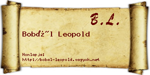 Bobál Leopold névjegykártya